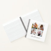 Moderne vierkant familie meerdere foto collage notitieboek (Binnen)