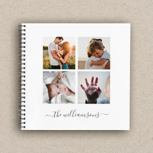 Moderne vierkant familie meerdere foto collage notitieboek