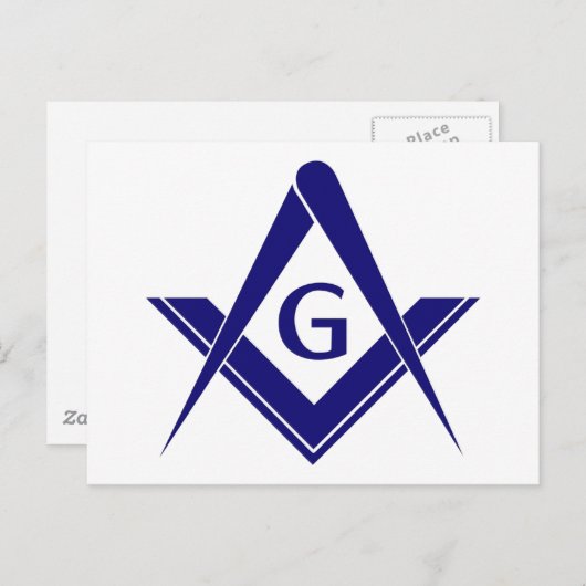 Moderne vierkant & kompassen briefkaart (Voorkant / Achterkant)