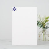 Moderne Vierkant & Kompassen Briefpapier (Staand voorkant)