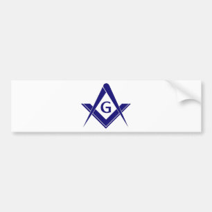Moderne vierkant & kompassen bumpersticker