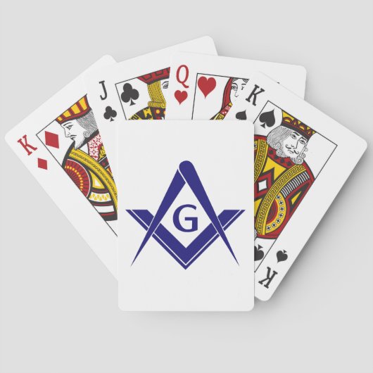 Moderne Vierkant & Kompassen Pokerkaarten (Achterkant)