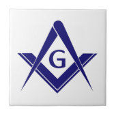 Moderne vierkant & kompassen tegeltje (Voorkant)