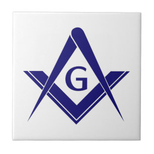 Moderne vierkant & kompassen tegeltje