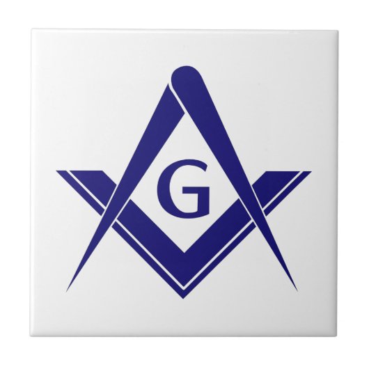 Moderne vierkant & kompassen tegeltje (Voorkant)