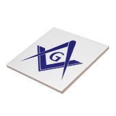 Moderne vierkant & kompassen tegeltje (Zijkant)