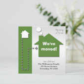 Moderne vierkant, oude groene aankondigingen (Staand voorkant)