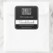 Moderne vierkant rand Eenvoudige witte kaarsen Vierkante Sticker (Tas)