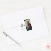 Moderne vierkant sticker voor diploma-uitreiking k (Envelop)