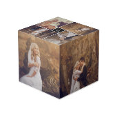 Moderne vierkante bruiloft Monogram 8 Fotocollage Kubus (Achter hoekig)