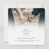 Moderne Vierkante Foto Save the Date Kaart (Achterkant)