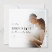 Moderne Vierkante Foto Save the Date Kaart (Voorkant)