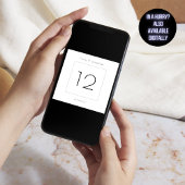 Moderne Vierkante Foto Trouwtafel Nummer Kaart