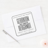 Moderne vierkante grens Eenvoudige Duidelijke Witt Vierkante Sticker (Envelop)