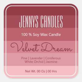 Moderne Vierkante Grens Pastel Regenboog Ombre Bou Vierkante Sticker