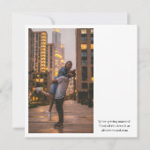 Moderne Vierkante Minimalistische Handgeschreven H Save The Date (Achterkant)