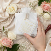 Moderne Vierkante Minimalistische Trouwgunst Bedankjes Labels