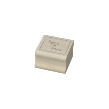 Moderne Vierkante Monogram Aangepaste Bruiloft Ste