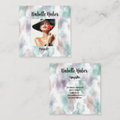 Moderne vierkante visitekaartje (Voorkant / Achterkant)