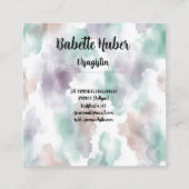 Moderne  vierkante visitekaartje (Achterkant)