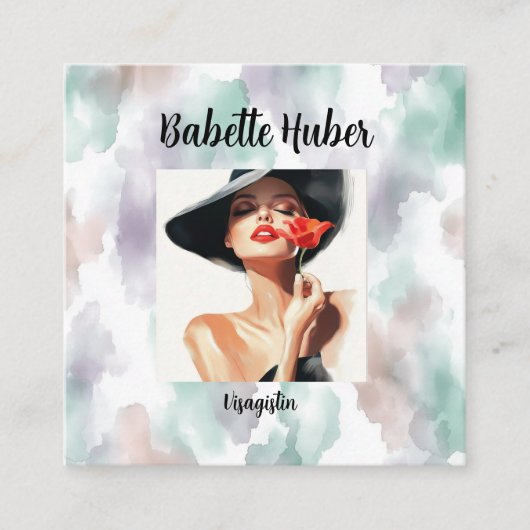 Moderne vierkante visitekaartje (Voorkant)