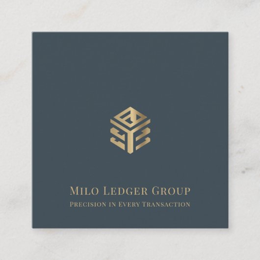 Moderne vierkante Visitekaartjes Custom Logo (Voorkant)