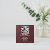 moderne vierkante visitekaartjes, QR-code Visitekaartje (Staand voorkant)