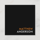 Moderne, vierkante visitekaartjes - zwart-wit (Voorkant)