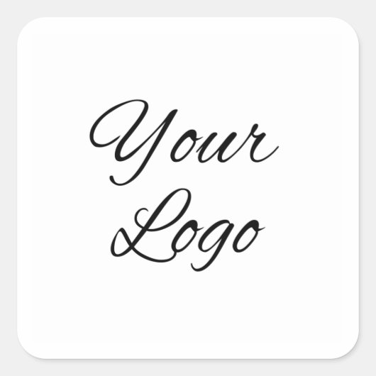 Moderne vierkante vorm logo aangepaste sticker lab (Voorkant)