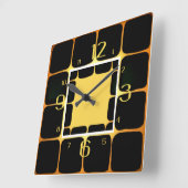 Moderne vierkante wandklok (Hoek)