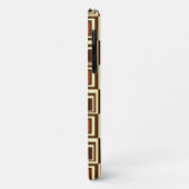 Moderne vierkanten, karamel en chocoladebruin Case-Mate iPhone case (Achterkant/links)