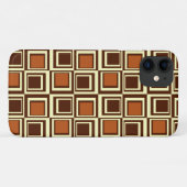 Moderne vierkanten, karamel en chocoladebruin Case-Mate iPhone case (Achterkant (horizontaal))