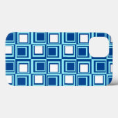 Moderne vierkanten, licht en donker indigoblauw me Case-Mate iPhone case (Achterkant (horizontaal))