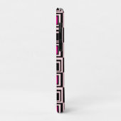 Moderne vierkanten, lichtroze, warm roze en zwart Case-Mate iPhone case (Achterkant/links)