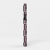 Moderne vierkanten, lichtroze, warm roze en zwart Case-Mate iPhone case (Achterkant/rechts)