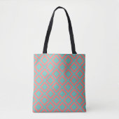 Moderne vierkanten Rood op elke kleur Tote Bag (Voorkant)