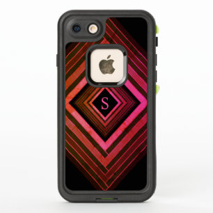 Moderne vierkanten rustieke roze geometrische mono