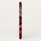 Moderne vierkanten rustieke roze geometrische mono Case-Mate iPhone case (Achterkant/links)