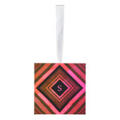 Moderne vierkanten rustieke roze geometrische mono decoratie (Rechts)