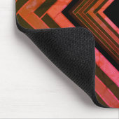 Moderne vierkanten rustieke roze geometrische mono muismat (Hoek)