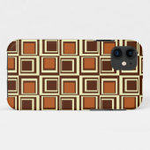 Moderne vierkantjes, karamel en chocoladebruin Case-Mate iPhone case (Achterkant (horizontaal))