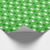 Moderne vierkantjes, smaragd en kalkgroen cadeaupapier (Hoek)