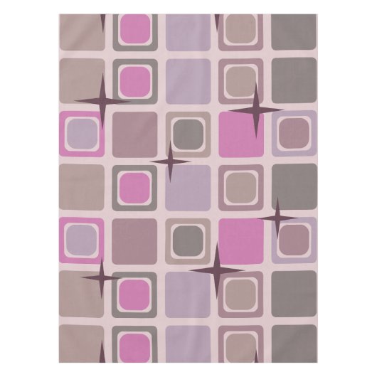 Moderne vierkantjes uit het midden van de eeuw Roz Tafelkleed (Voorkant)