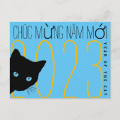 Moderne Vietnamese kat nieuwjaar 2023 HPC Feestdagenkaart (Voorkant)