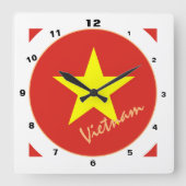 Moderne Vietnamese vlag, Vietnam thuis / design Vierkante Klok (Voorkant)