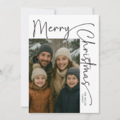 Moderne vijf foto's van Kerstmis Feestdagenkaart (Voorkant)