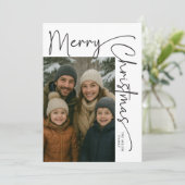 Moderne vijf foto's van Kerstmis Feestdagenkaart (Staand voorkant)