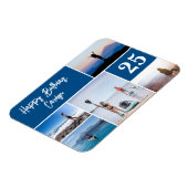 Moderne vijfjarige fotocollage, gelukkige verjaard magneet (Linkerzijde)