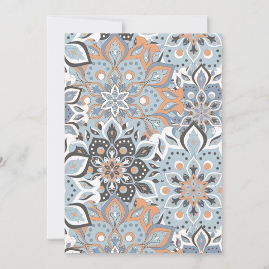 Moderne Vijftig 50e Verjaardag Elegante Bloemrijke Kaart (Achterkant)