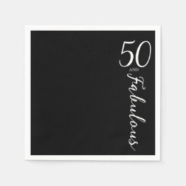 Moderne Vijftig en Fabulous Cadeau 50ste Verjaarda Servet